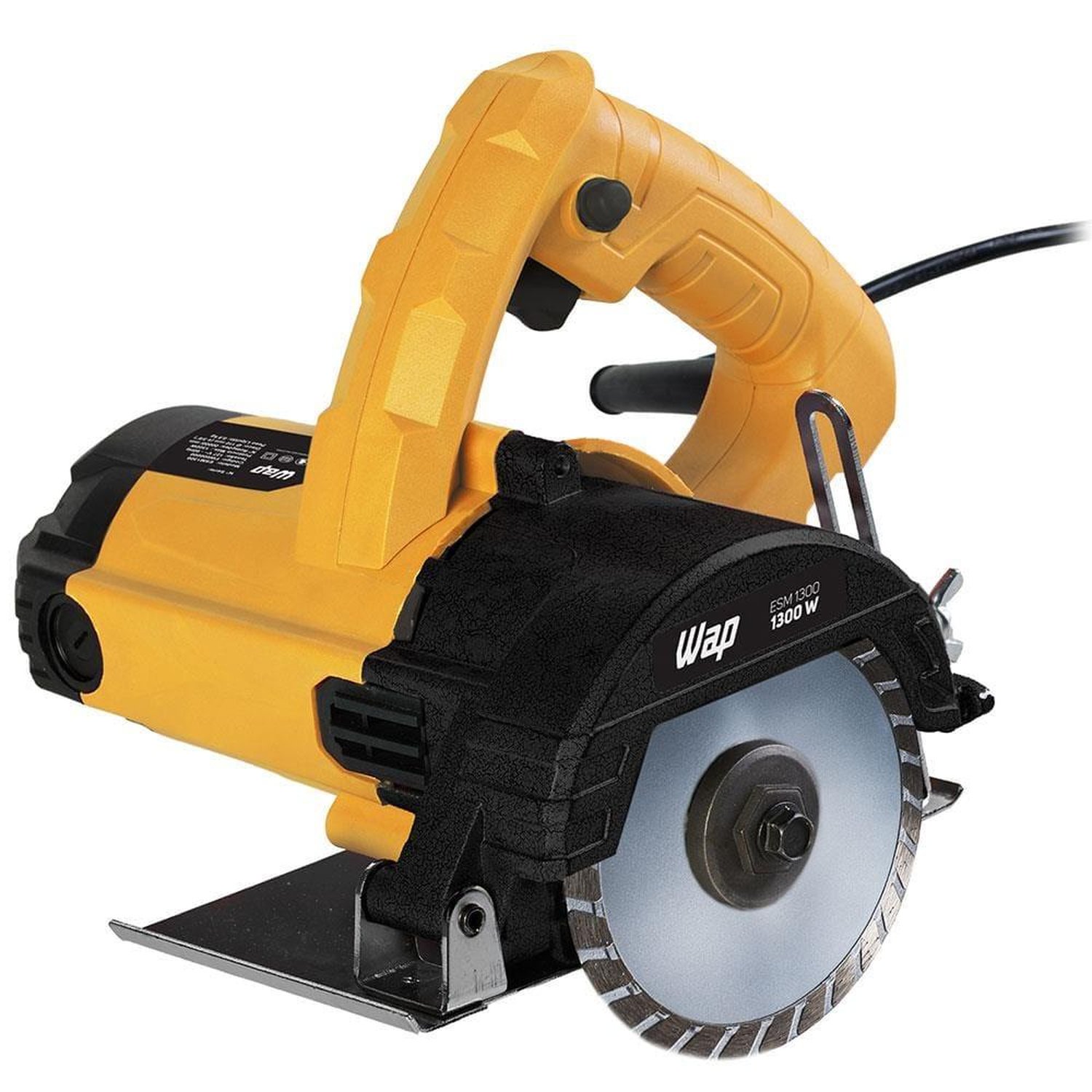 Serra Mármore Wap Esm 1300 4.3/8" 1.300W Com 2 Chaves De Aperto ¿ Amarela/Preta - 220V