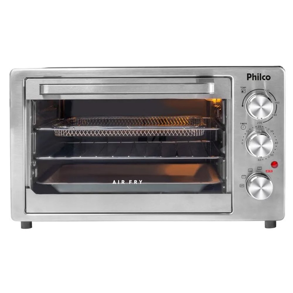 Forno Elétrico de Bancada Philco 40 Litros PFE40I | Air Fryer 2 Em 1, 1600W, Esmaltado, 220V