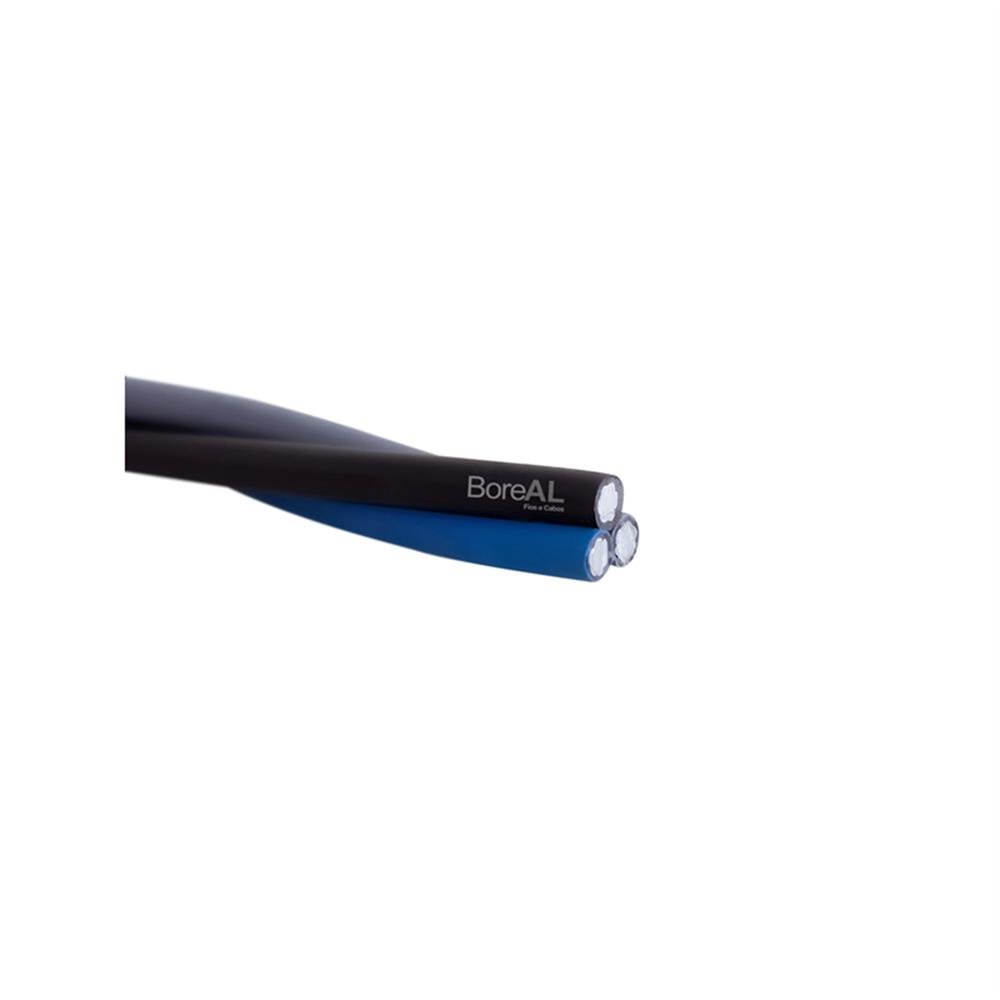 Cabo Aluminio 1Kv Duplo 16Mm 500M Bobina Neutro Isolado Boreal