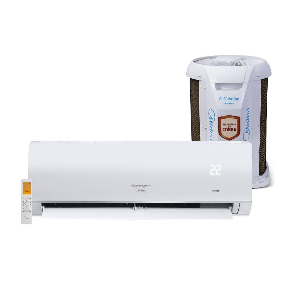 Ar Condicionado Split Springer Midea Hi Wall AirVolution Connect Inverter 22.000 BTU/h Frio Monofasico 42AFVCI22S5 - 220V