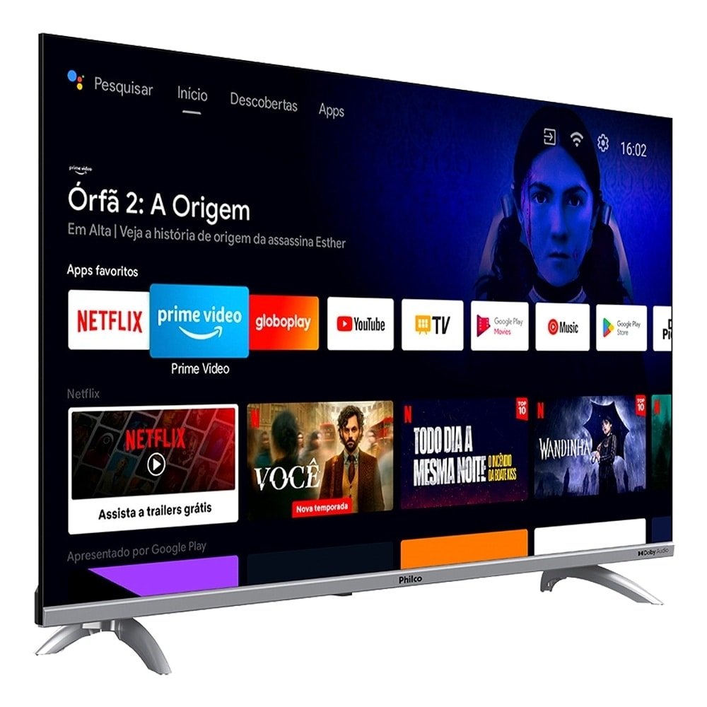 Smart TV LED 43" Philco PTV43E3AAGSSBLF Full HD HDR - com Wi-Fi, 2 USB, 2 HDMI, Dolby Audio, 60Hz