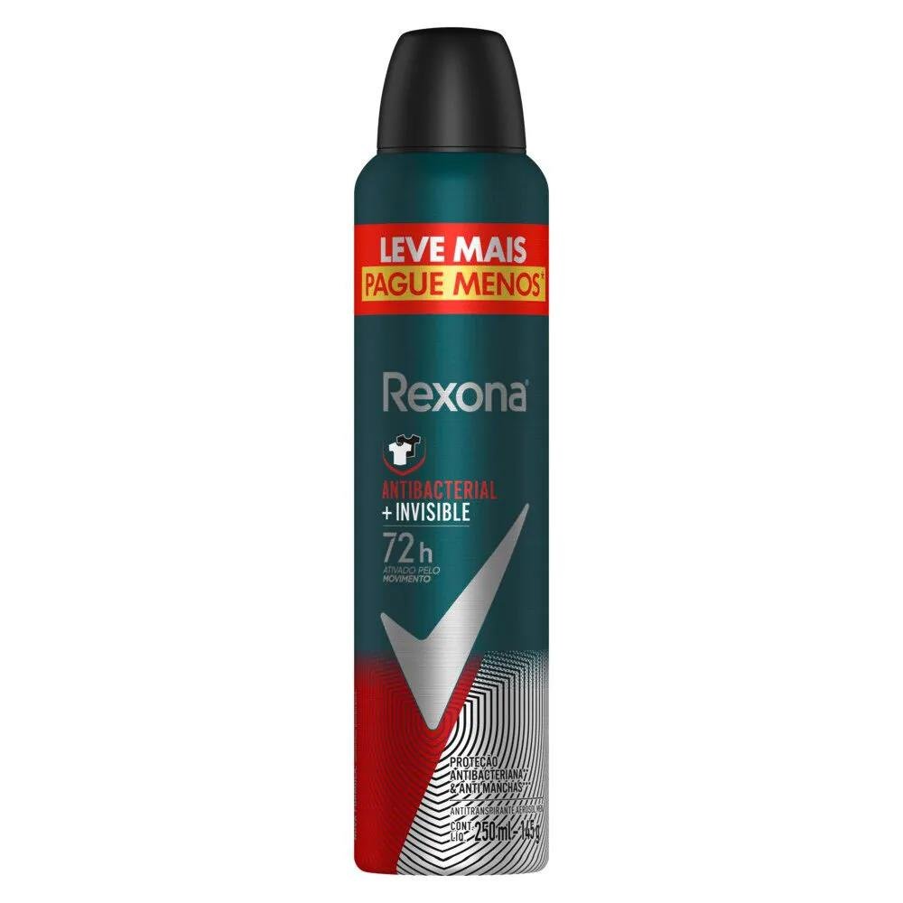 Desodorante Rexona Aerosol Men Antibacterial Invisible Leve + Pague - 250ml
