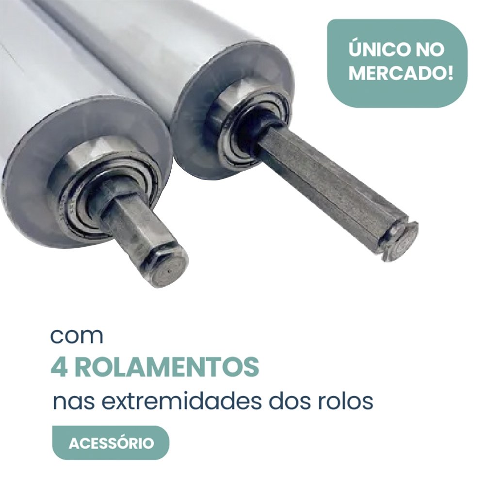 Cilindro Laminador de Massa Anodilar 28cm com Cortador Elétrico Branco -  220V