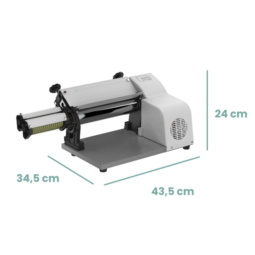 Cilindro Laminador de Massa Anodilar 28cm com Cortador Elétrico Branco -  220V