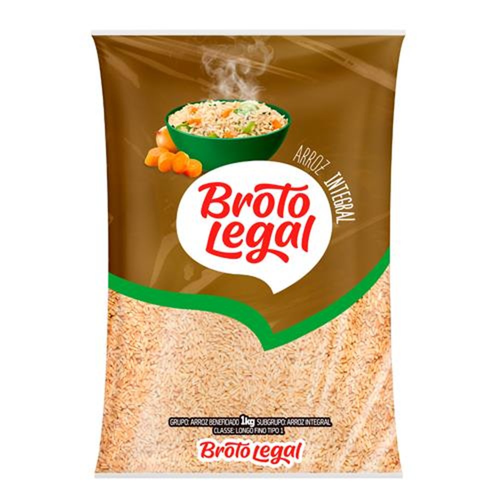Arroz Integral Broto Legal Tipo 1 Embalagem 10X1Kg