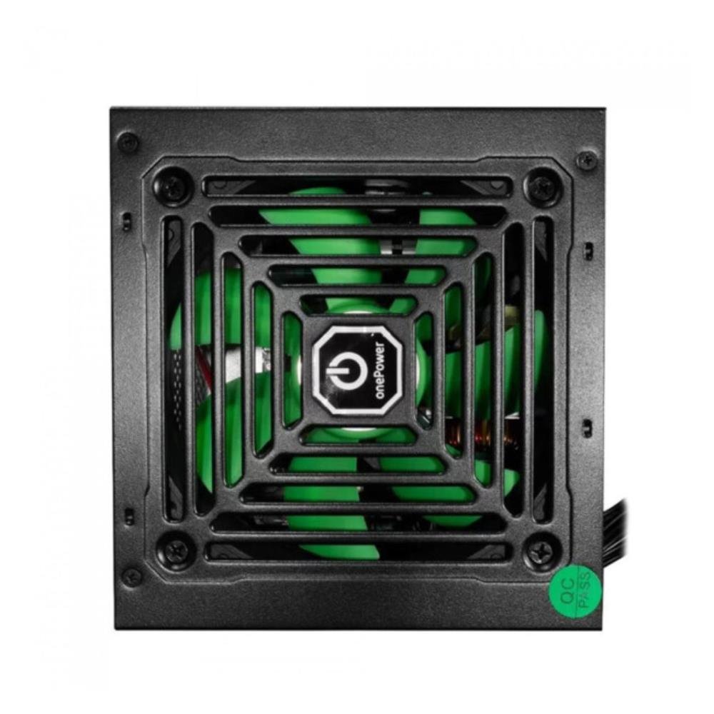 Fonte 650W One Power, ATX, Bivolt Automático, PFC Ativo, Preto e Verde, MP-650-OPASW