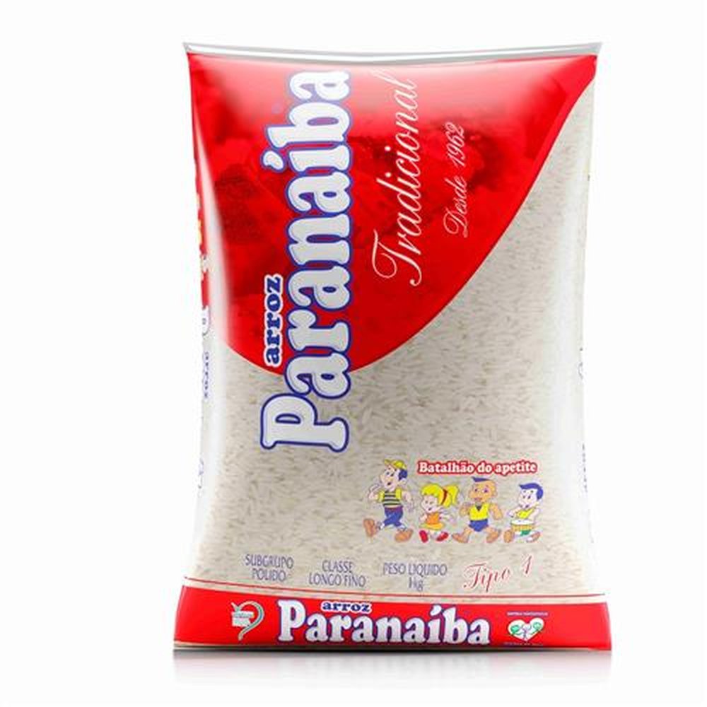Arroz Paranaiba 1kg - Embalagem contém 15 pacotes