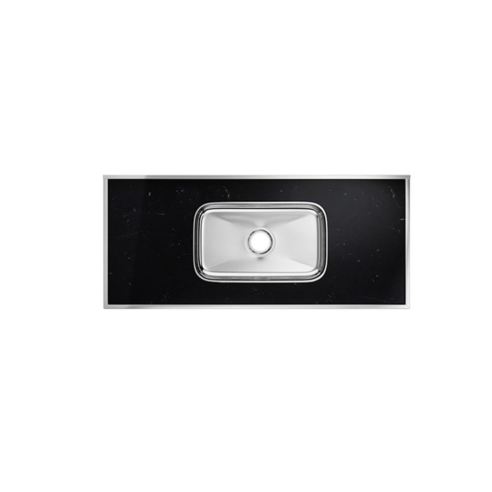 Pia Laminado 120X53 C/Concreto Preto Absoluto