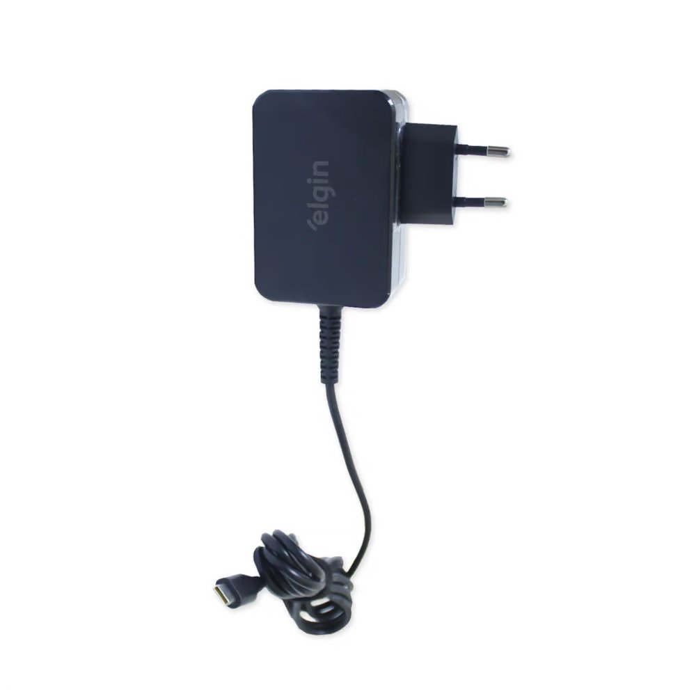 Fonte Para Notebook 65w Tipo Usb C, 46rfte65wtpc, Elgin