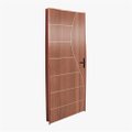 Porta prensada modelo clm mogno desenho 02 60x210 com batente aço mogno (120) abertura direita