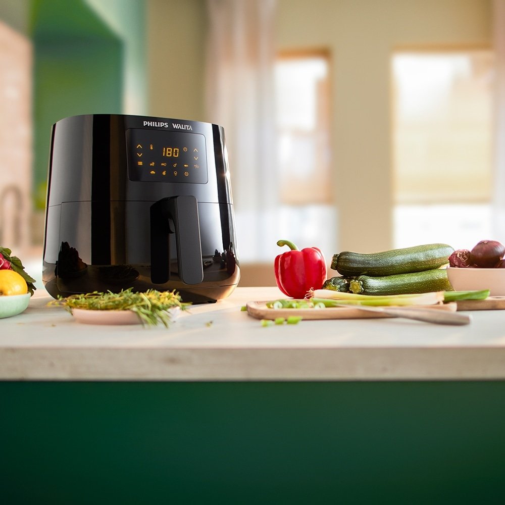 Fritadeira Air-Fryer Philips Walita Essential XL RI9270 - Desligamento Automático, Digital LED, Preto, 110V