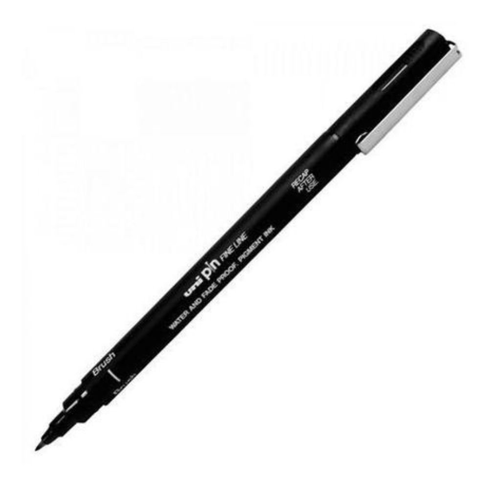 Caneta Uni Pin Fine Line Caneta Brush Preta