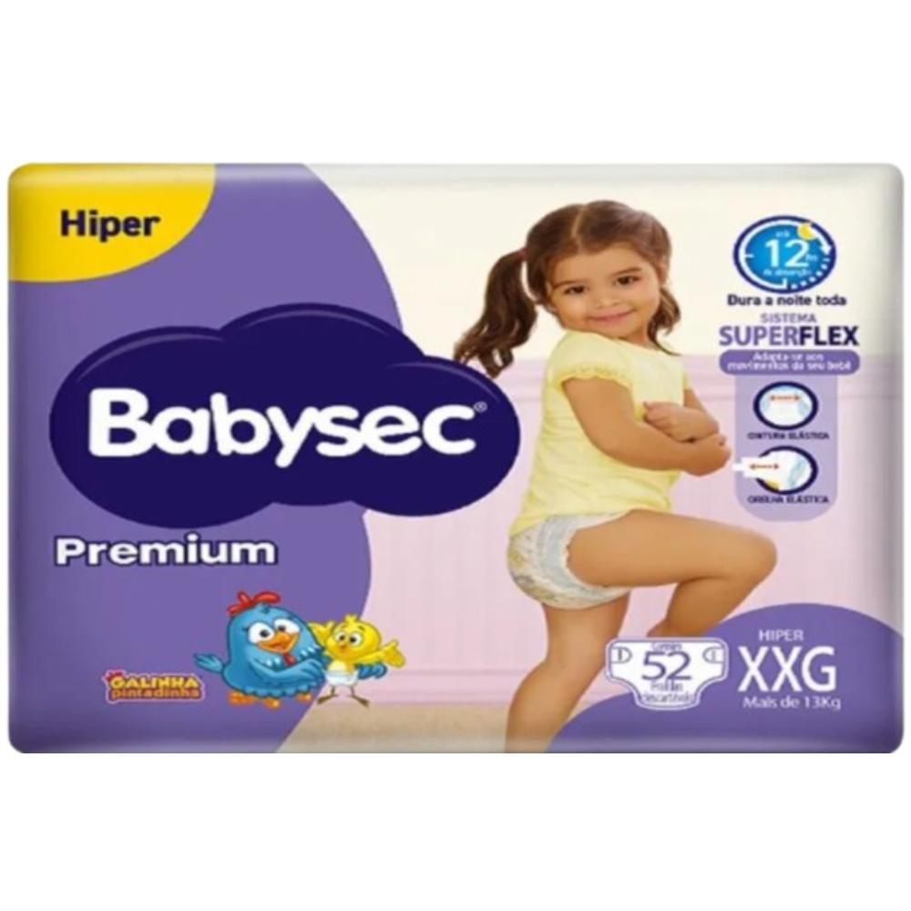 Fralda Babysec Premium Hiper Xxg 52 Unidades