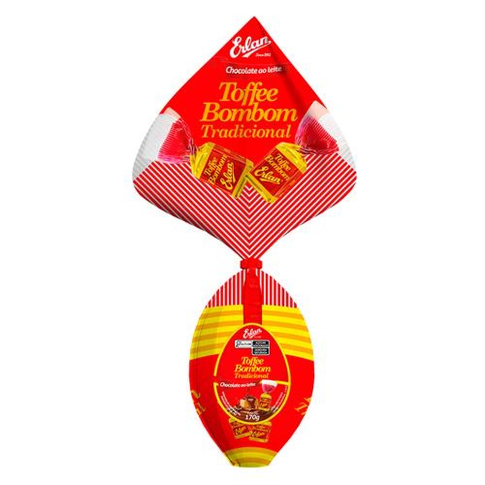 Ovo de Páscoa Toffee Bombom 170g - Caixa com 24 Unidades