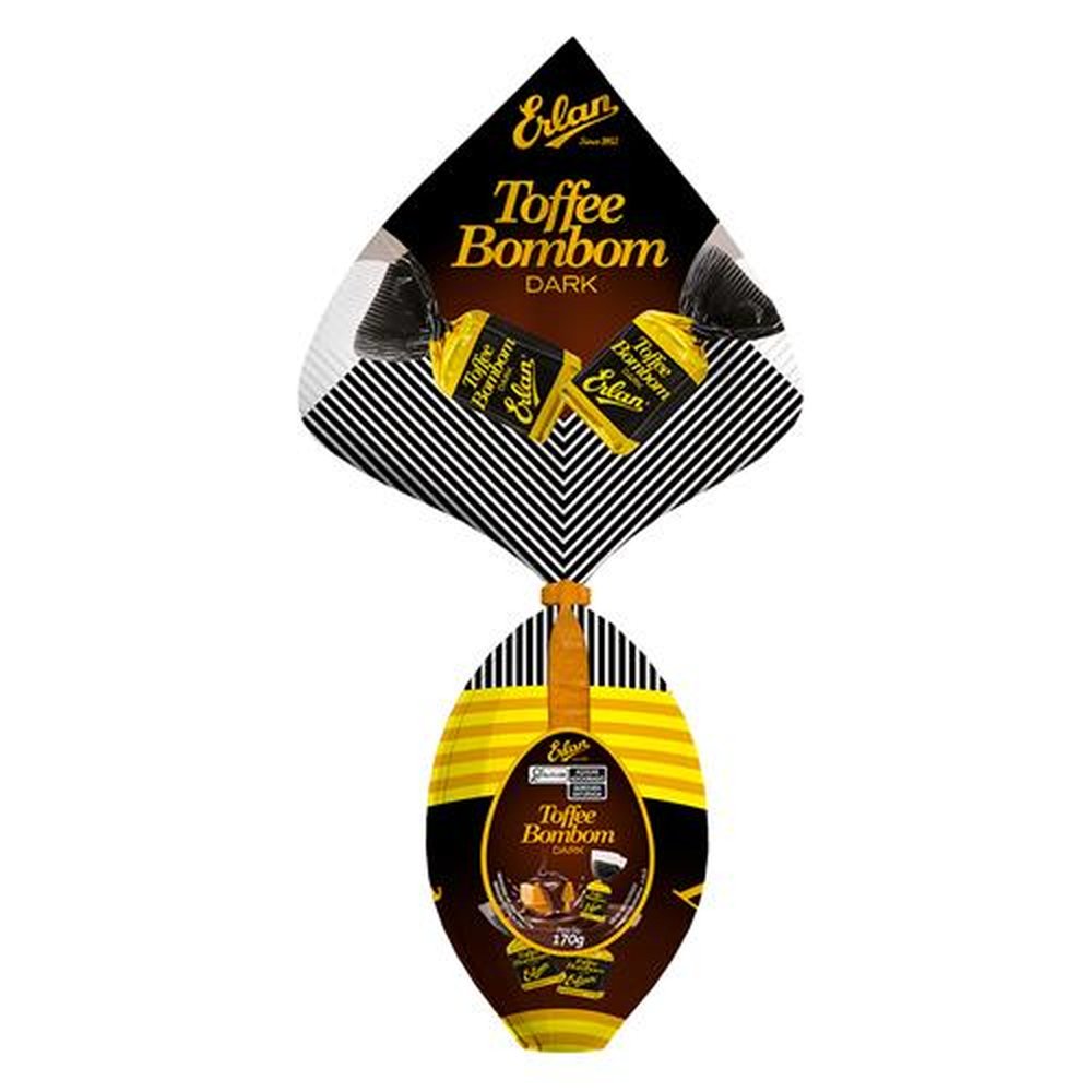 Ovo de Páscoa Toffee Bombom Dark Meio Amargo 170g - Caixa com 24 Unidades