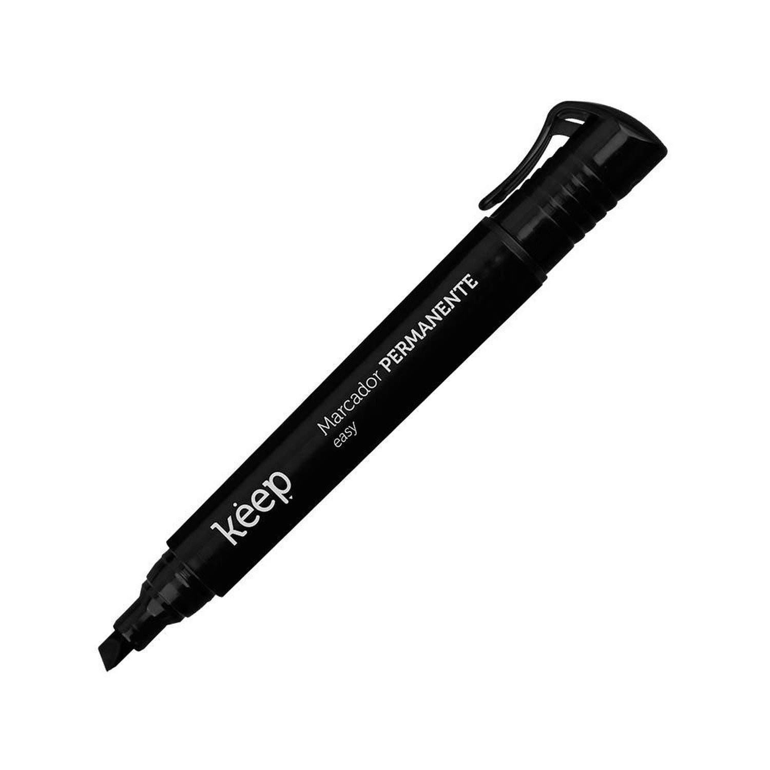 Pincel Marcador Permanente Easy Preto Keep Caixa com 12 unidades - MR049