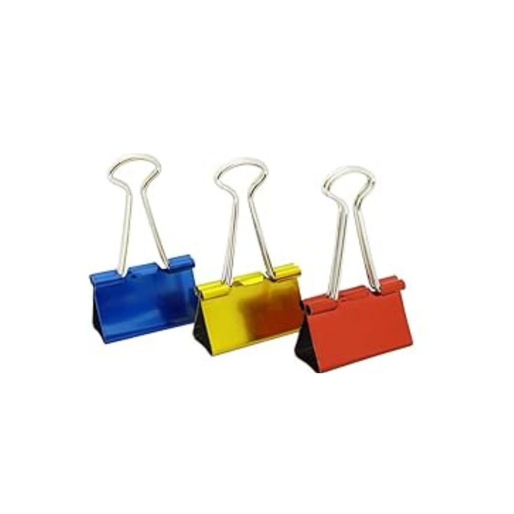 Prendedor Papel Color 25mm 111922 Binder Clip Cis Pote Com 48 Sortidas