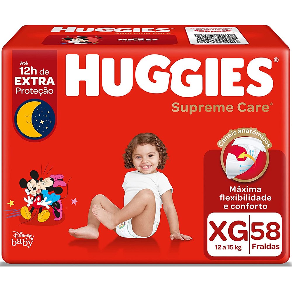 Fralda Huggies Supremecare Hiper Xg Com 58 Unidades