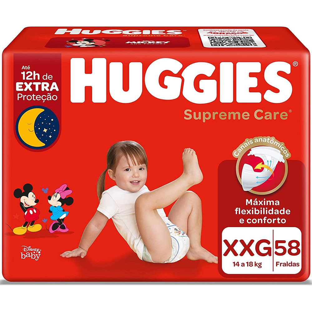 Fralda Huggies Supremecare Hiper Xxg Com 58 Unidades