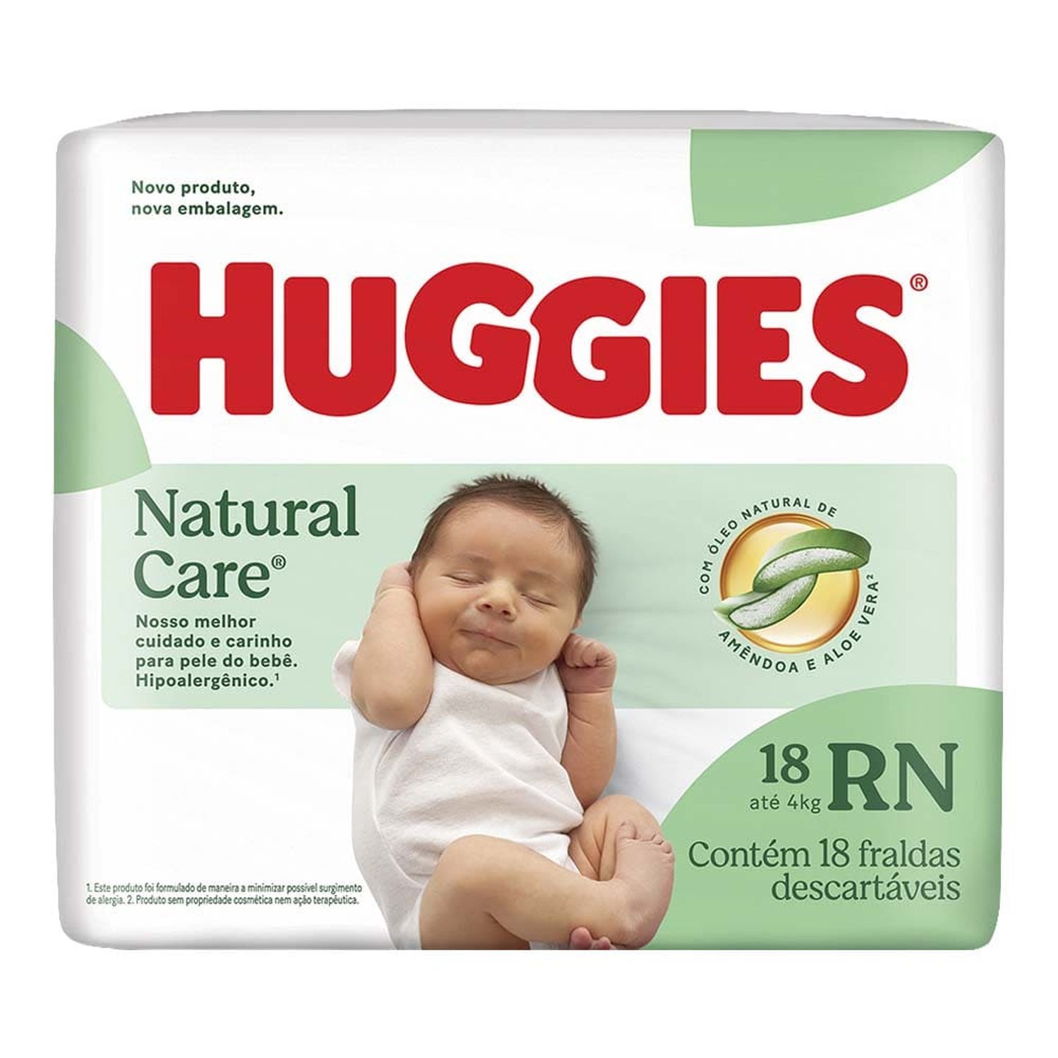 Fralda Huggies Natural Care Jumbo Rn Com 18