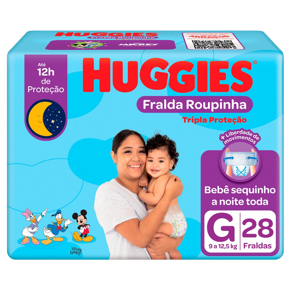 Fralda Roupa Huggies Tripla Protecao Mega G 28 Unidades