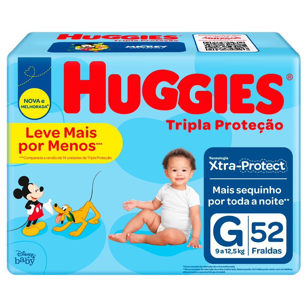 Fralda Huggies Mega G 52 Unidades