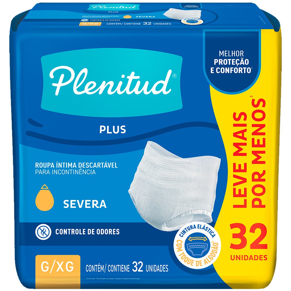 Roupa Intima Plenitud Protect Plus G/xg Com 32 Unidades
