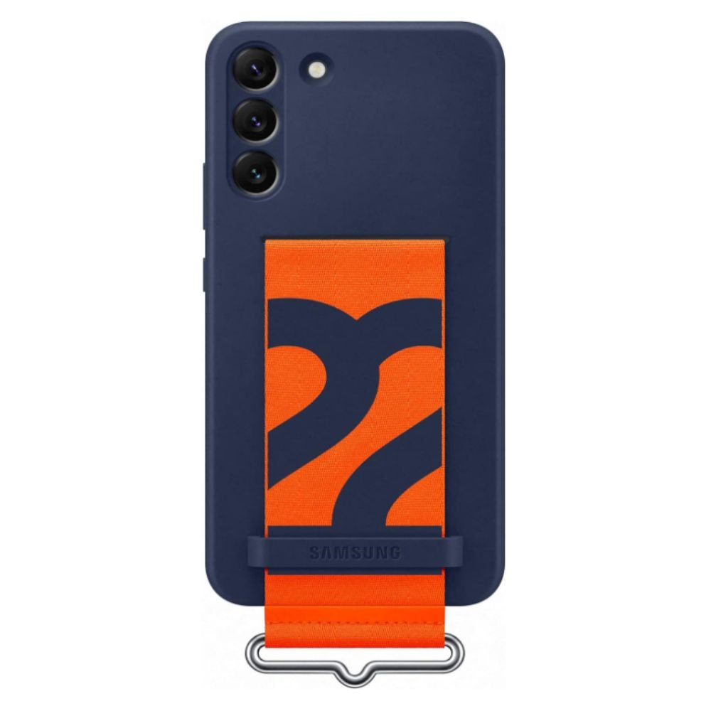 Capa Samsung Silicone/ Policarbonato Azul Marinho Com Cinta Galaxy S22+