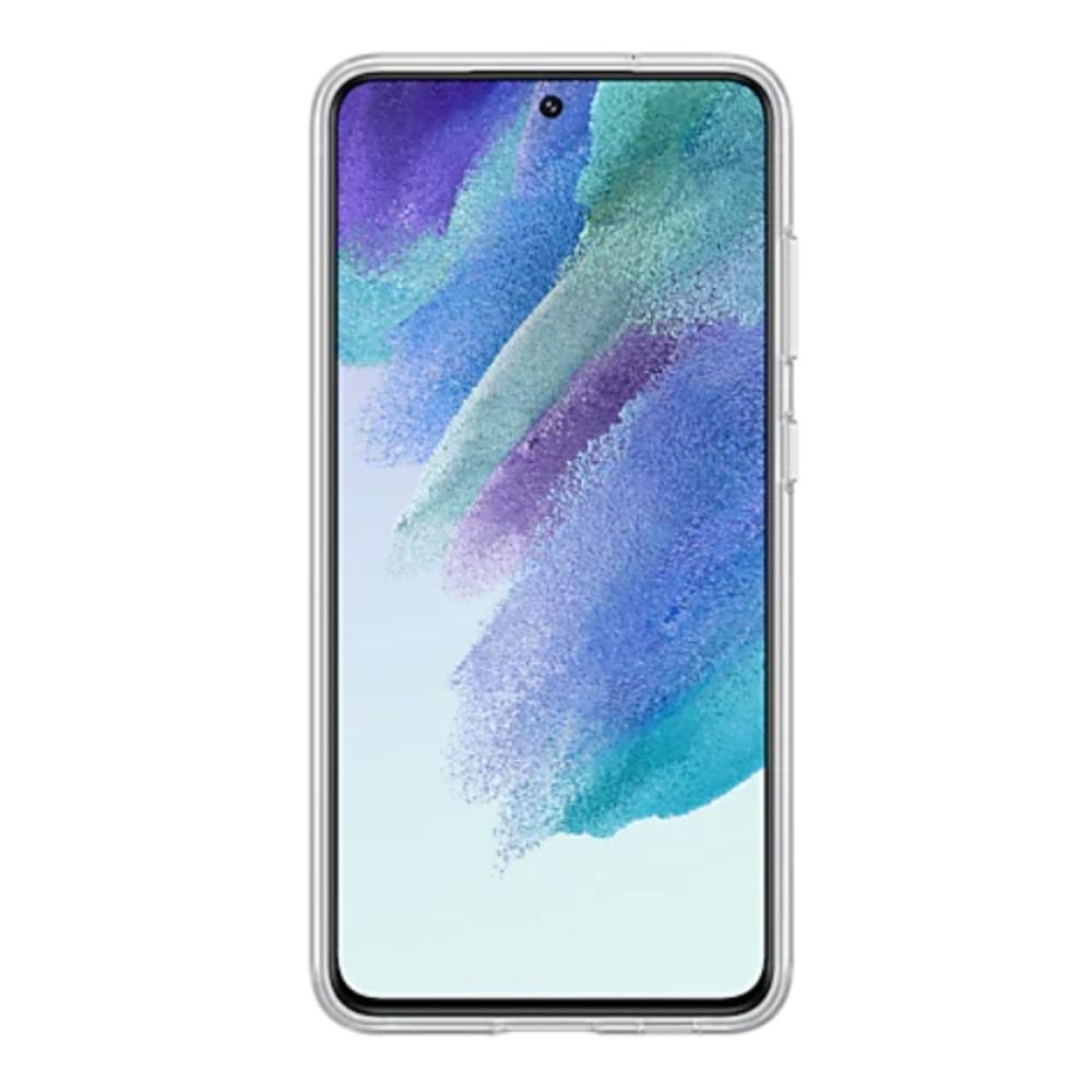 Capa Samsung Silicone/ Policarbonato Translucida Branca Com Cinta Galaxy S21 Fe