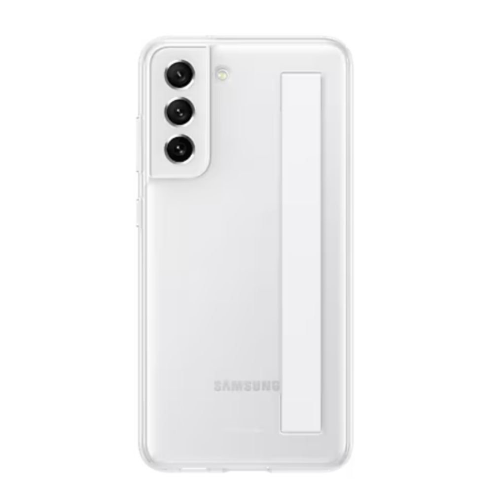 Capa Samsung Silicone/ Policarbonato Translucida Branca Com Cinta Galaxy S21 Fe