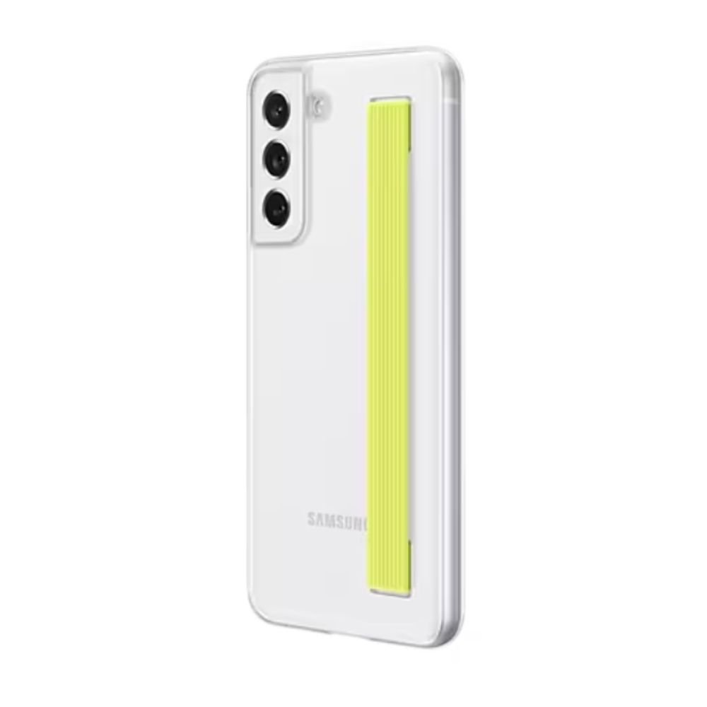 Capa Samsung Silicone/ Policarbonato Translucida Branca Com Cinta Galaxy S21 Fe