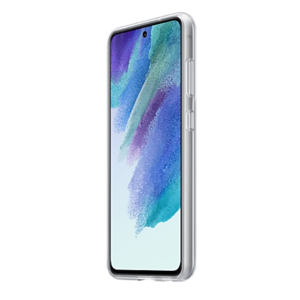Capa Samsung Silicone/ Policarbonato Translucida Branca Com Cinta Galaxy S21 Fe