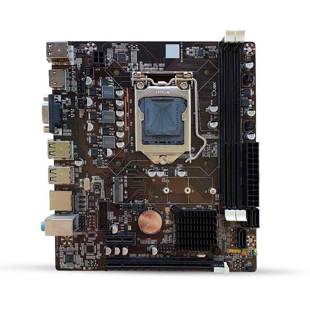 Placa mãe Duex DDR3, Chipset H61, Socket Intel LGA1155, mATX, DX H61ZG M2