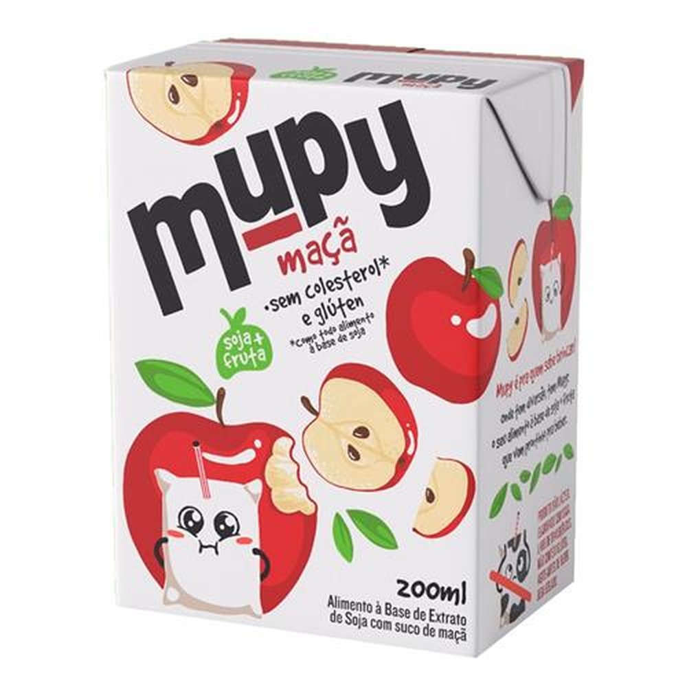 Suco De Soja Mupy Longa Vida Sabor Maçã Unidade De 200ML