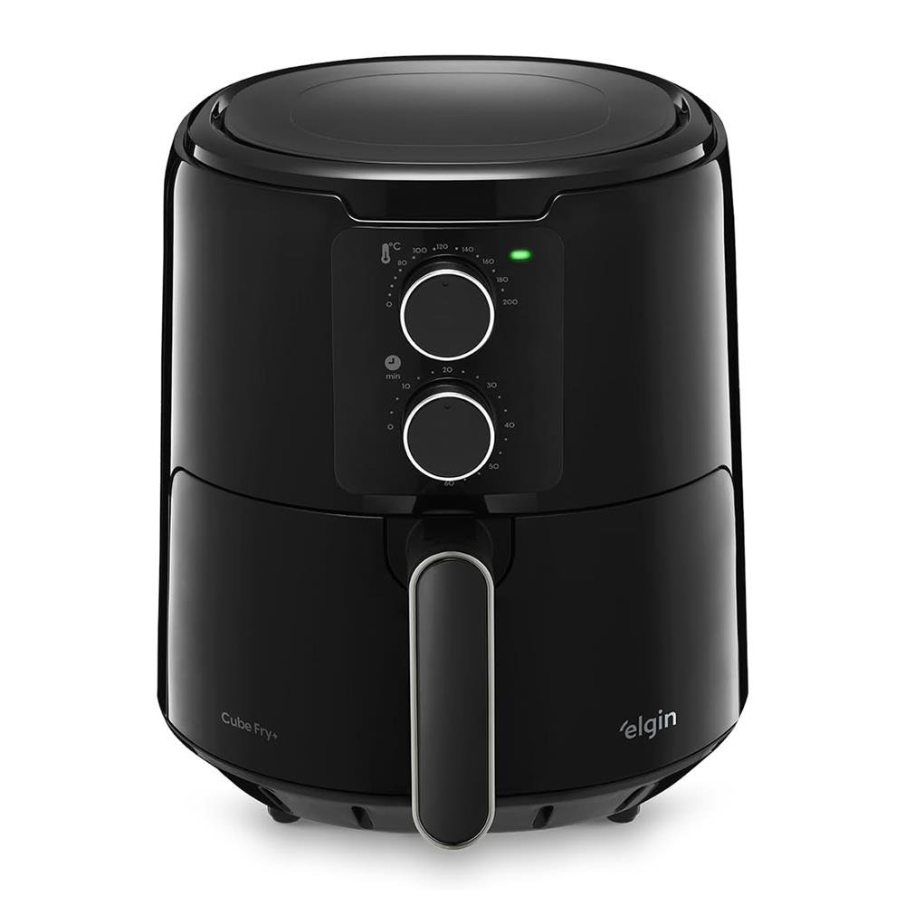 Fritadeira Airfryer Cube Fry 4L Com Grelha Elgin Preta 127V