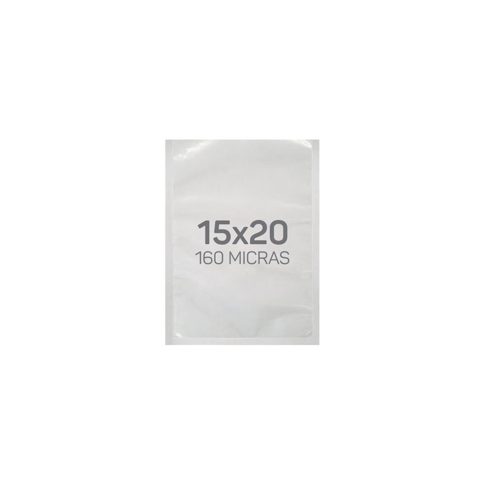Saco a Vácuo Nylon Poli 15x20 cm - 160 Micras - 1000 Unidades
