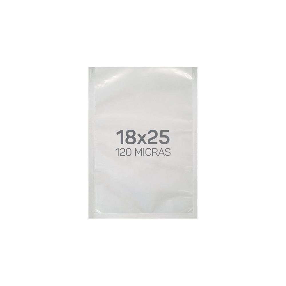 Saco a Vácuo Nylon Poli 18x25 cm - 120 Micras - 1000 Unidades