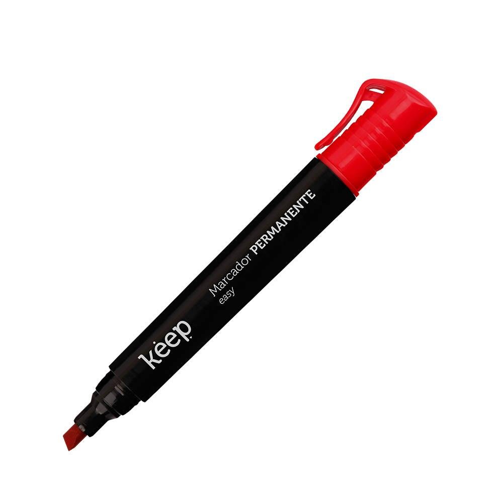Pincel Marcador Permanente Easy Vermelho Keep CX 12UN - MR051