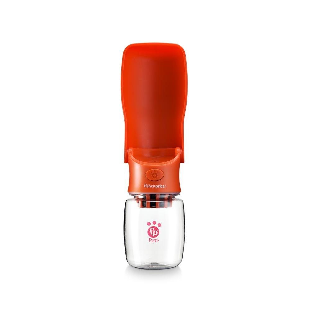 Garrafa Portatil Dobravel Pet Foldable Water To Go 350ml com Filtro de Carvão Ativado Vermelha Fisher Price - PP258