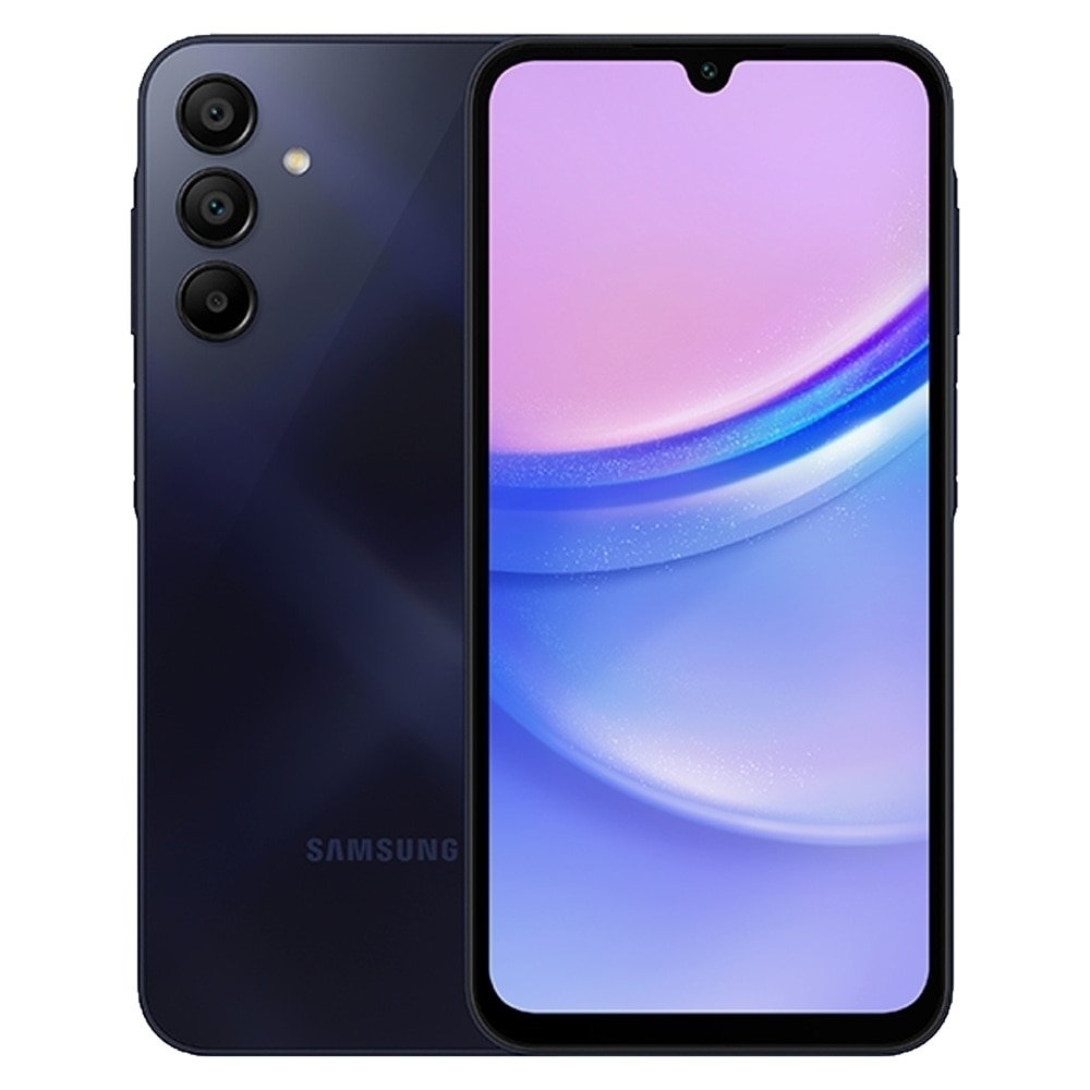 Smartphone Samsung Galaxy A15 A155M Azul Escuro - Tela 6.5", Wi-Fi+NFC,Câm.Traseira Tripla,Câm.Frontal 13MP, 4GB RAM,128GB
