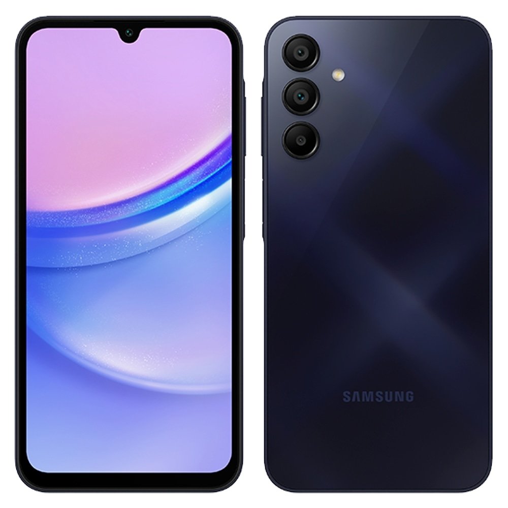 Smartphone Samsung Galaxy A15 A155M Azul Escuro - Tela 6.5",WiFi+NFC,Câm.Traseira Tripla,Câm.Frontal 13MP,4GB RAM,128GB