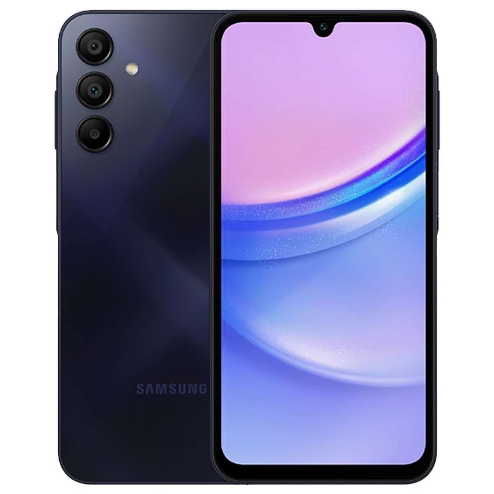 Smartphone Samsung Galaxy A15 A155M Azul Escuro - Tela 6.5",WiFi+NFC,Câm.Traseira Tripla,Câm.Frontal 13MP,4GB RAM,128GB