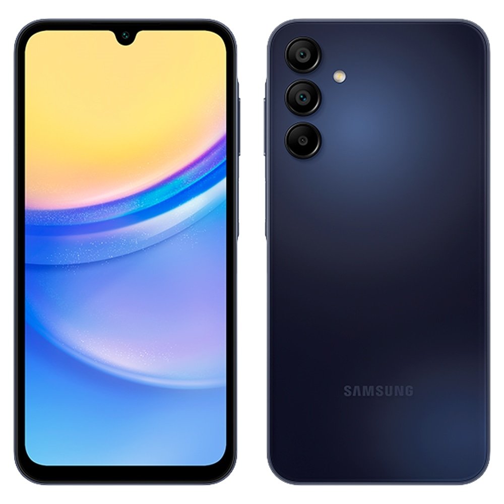 Smartphone Samsung Galaxy A15 5G A156M Azul Escuro | Tela 6.5", 5G+WiFi+NFC,Câm.Traseira Tripla,Câm.Frontal 13MP,4GB RAM,128GB