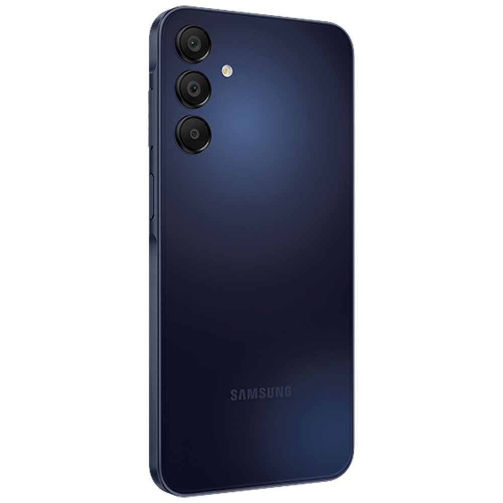 Smartphone Samsung Galaxy A15 5G A156M Azul Escuro | Tela 6.5", 5G+WiFi+NFC,Câm.Traseira Tripla,Câm.Frontal 13MP,4GB RAM,128GB