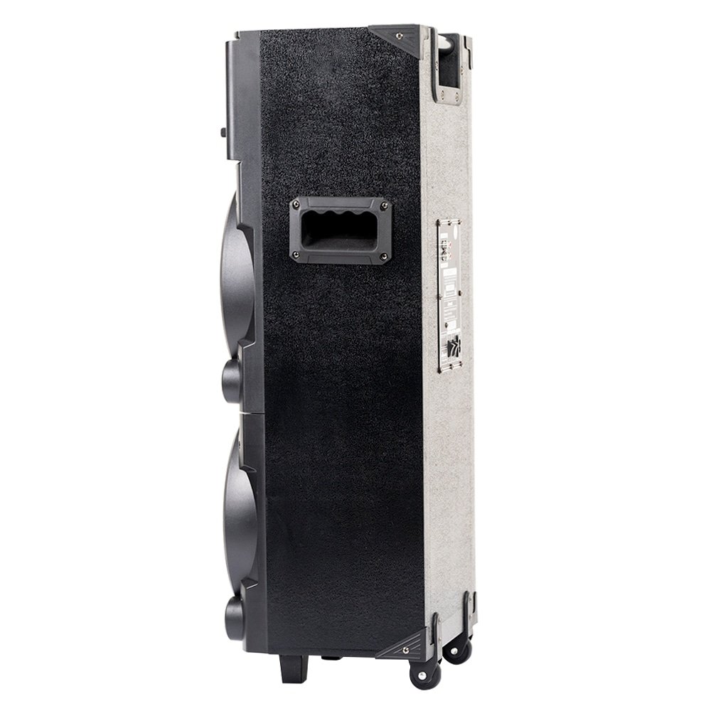 Caixa de Som Amplificada ACA 1101 Black Duplo 8 - AUX/USB/CARD, Bluetooth, 1100W RMS, Preto