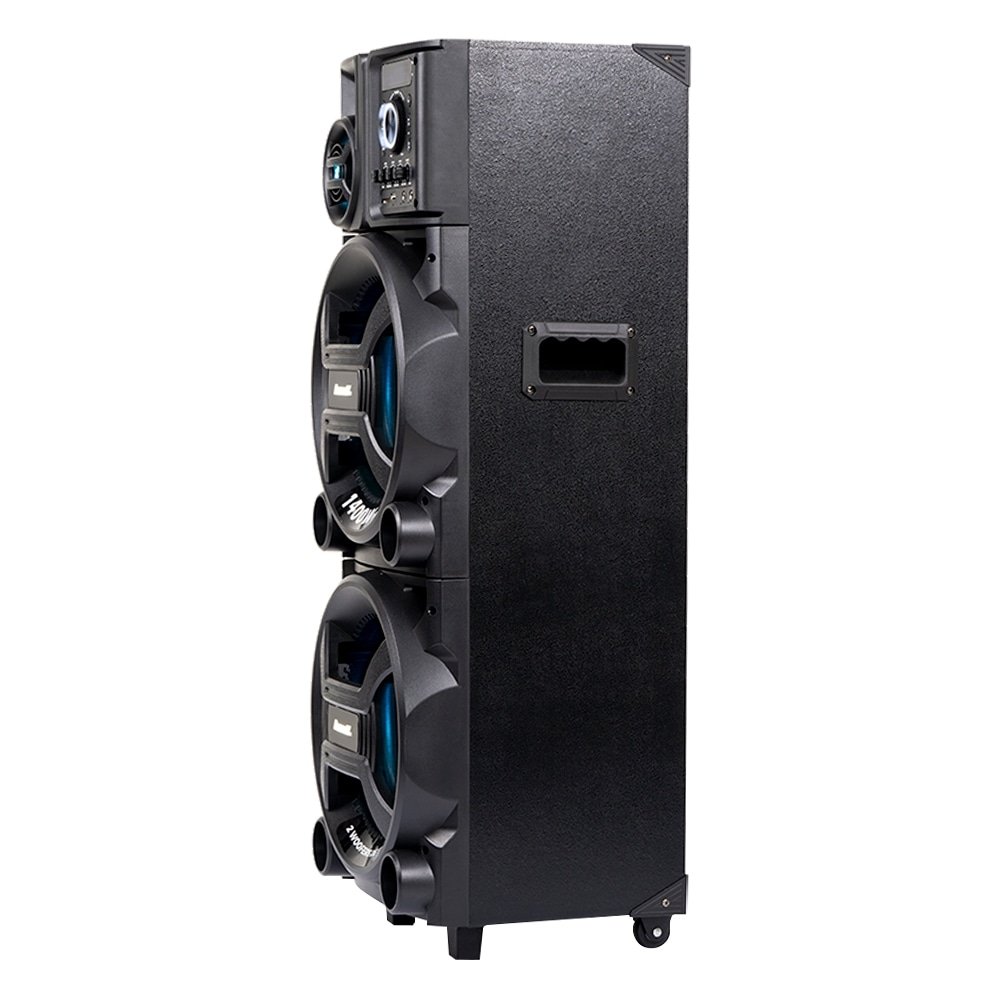 Caixa de Som Amplificada ACA 1402 Titan Black - AUX/USB/CARD, Iluminação LED, 1400W RMS, Preto