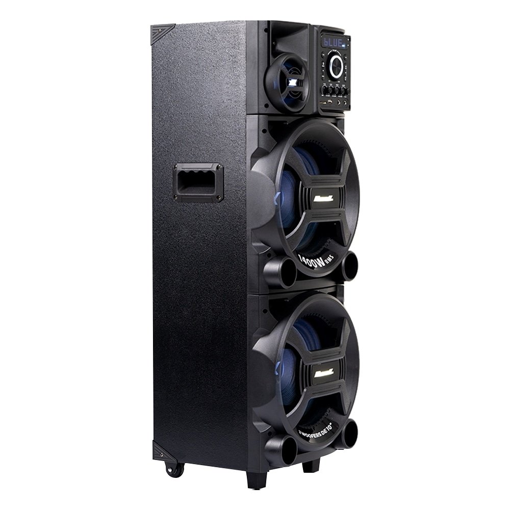 Caixa de Som Amplificada ACA 1402 Titan Black - AUX/USB/CARD, Iluminação LED, 1400W RMS, Preto