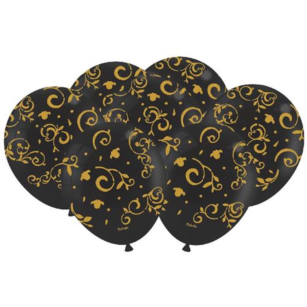 Balao Arabesco Preto Metallic