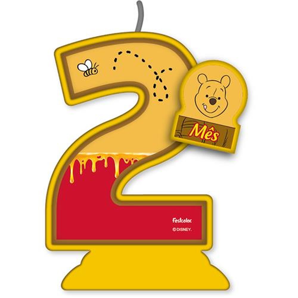 Vela Mesversario Pooh E Sua Turma N 2
