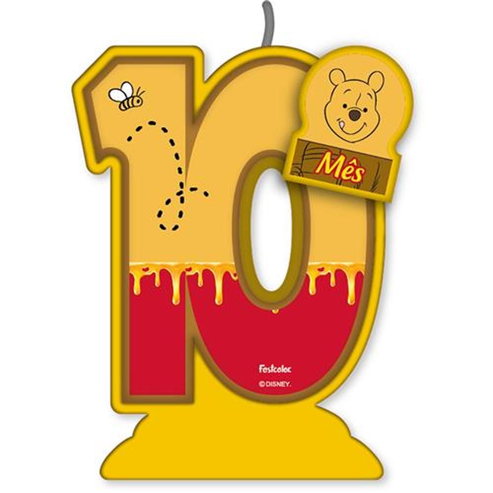 Vela Mesversario Pooh E Sua Turma N 10